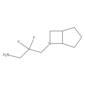 3-{6-Azabicyclo[3.2.0]heptan-6-yl}-2,2-difluoropropan-1-amine结构式