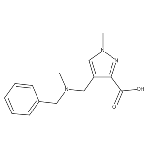 4-{[benzyl(methyl)amino]methyl}-1-methyl-1H-pyrazole-3-carboxylic acid结构式