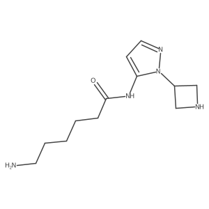 6-amino-N-[1-(azetidin-3-yl)-1H-pyrazol-5-yl]hexanamide Structure