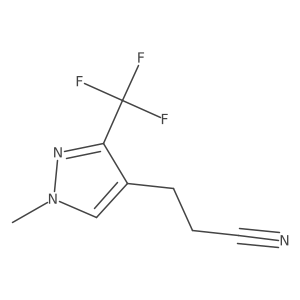 3-[1-methyl-3-(trifluoromethyl)-1H-pyrazol-4-yl]propanenitrile Structure
