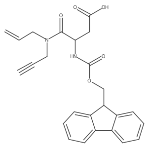 3-({[(9H-fluoren-9-yl)methoxy]carbonyl}amino)-3-[(prop-2-en-1-yl)(prop-2-yn-1-yl)carbamoyl]propanoic acid Structure
