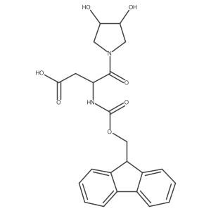 4-(3,4-dihydroxypyrrolidin-1-yl)-3-({[(9H-fluoren-9-yl)methoxy]carbonyl}amino)-4-oxobutanoic acid结构式