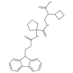 2-cyclobutyl-3-{[3-({[(9H-fluoren-9-yl)methoxy]carbonyl}amino)oxolan-3-yl]formamido}propanoic acid Structure