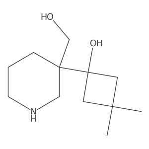 1-[3-(Hydroxymethyl)piperidin-3-yl]-3,3-dimethylcyclobutan-1-ol Structure