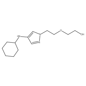 2-{2-[4-(cyclohexylamino)-1H-pyrazol-1-yl]ethoxy}ethan-1-ol结构式
