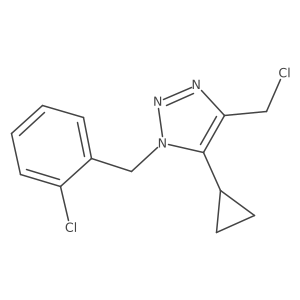 4-(chloromethyl)-1-[(2-chlorophenyl)methyl]-5-cyclopropyl-1H-1,2,3-triazole Structure