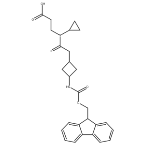 3-{N-cyclopropyl-2-[3-({[(9H-fluoren-9-yl)methoxy]carbonyl}amino)cyclobutyl]acetamido}propanoic acid Structure