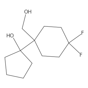 1-[4,4-Difluoro-1-(hydroxymethyl)cyclohexyl]cyclopentan-1-ol结构式