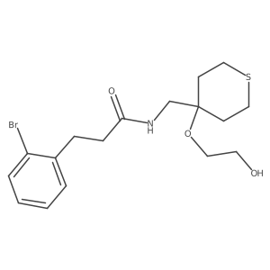 3-(2-bromophenyl)-N-((4-(2-hydroxyethoxy)tetrahydro-2H-thiopyran-4-yl)methyl)propanamide Structure