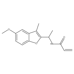 N-[1-(5-Methoxy-3-methyl-1-benzofuran-2-yl)ethyl]prop-2-enamide Structure