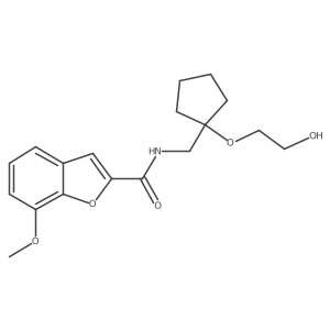 N-((1-(2-hydroxyethoxy)cyclopentyl)methyl)-7-methoxybenzofuran-2-carboxamide Structure