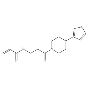 N-[3-Oxo-3-(4-thiophen-3-ylpiperidin-1-yl)propyl]prop-2-enamide Structure