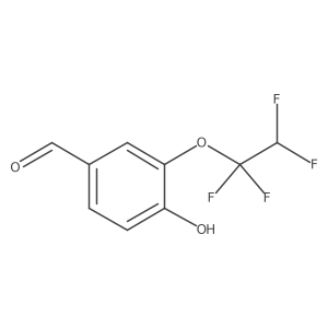 4-Hydroxy-3-(1,1,2,2-tetrafluoroethoxy)benzaldehyde结构式