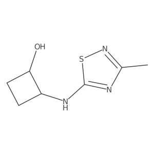 2-[(3-Methyl-1,2,4-thiadiazol-5-yl)amino]cyclobutan-1-ol Structure