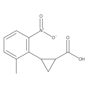 rac-(1R,2R)-2-(2-methyl-6-nitrophenyl)cyclopropane-1-carboxylic acid Structure