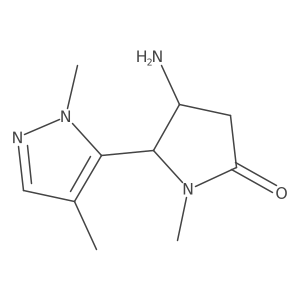 4-amino-5-(1,4-dimethyl-1H-pyrazol-5-yl)-1-methylpyrrolidin-2-one结构式