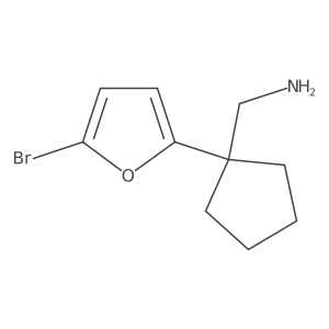 [1-(5-Bromofuran-2-yl)cyclopentyl]methanamine Structure