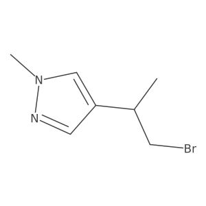 4-(1-bromopropan-2-yl)-1-methyl-1H-pyrazole结构式