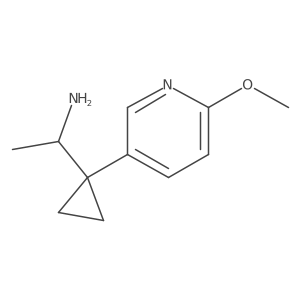 1-[1-(6-Methoxypyridin-3-yl)cyclopropyl]ethan-1-amine结构式
