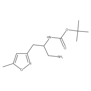 tert-butyl N-[1-amino-3-(5-methyl-1,2-oxazol-3-yl)propan-2-yl]carbamate Structure