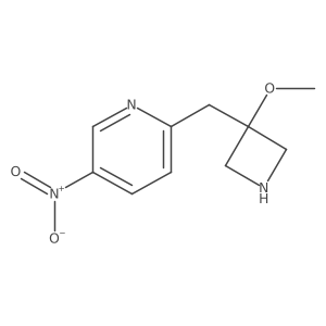 2-[(3-Methoxyazetidin-3-yl)methyl]-5-nitropyridine结构式