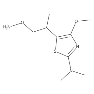 5-[1-(aminooxy)propan-2-yl]-4-methoxy-N,N-dimethyl-1,3-thiazol-2-amine结构式