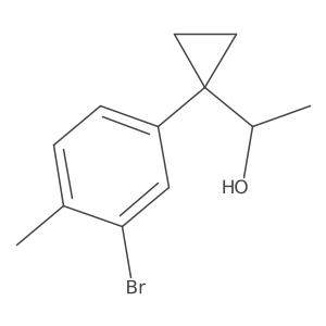 1-[1-(3-Bromo-4-methylphenyl)cyclopropyl]ethan-1-ol结构式