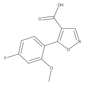 5-(4-Fluoro-2-methoxyphenyl)-1,2-oxazole-4-carboxylic acid Structure