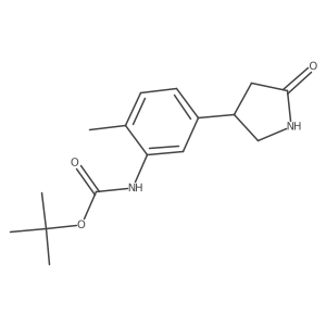 tert-butyl N-[2-methyl-5-(5-oxopyrrolidin-3-yl)phenyl]carbamate结构式