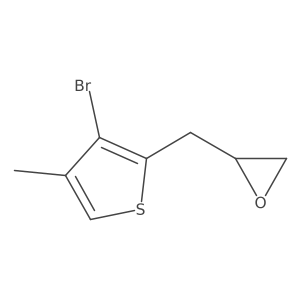 2-[(3-Bromo-4-methylthiophen-2-yl)methyl]oxirane结构式
