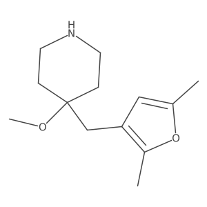 4-[(2,5-Dimethylfuran-3-yl)methyl]-4-methoxypiperidine结构式
