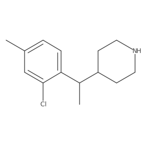 4-[1-(2-Chloro-4-methylphenyl)ethyl]piperidine结构式