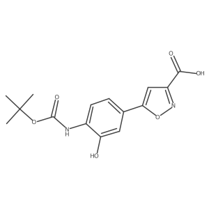 5-(4-{[(Tert-butoxy)carbonyl]amino}-3-hydroxyphenyl)-1,2-oxazole-3-carboxylic acid Structure