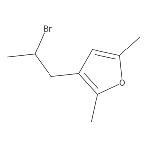 3-(2-Bromopropyl)-2,5-dimethylfuran Structure