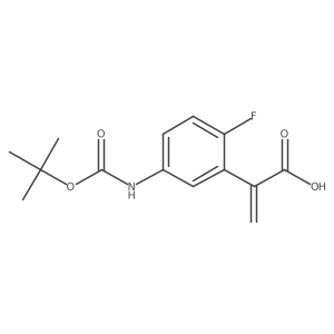 2-(5-{[(Tert-butoxy)carbonyl]amino}-2-fluorophenyl)prop-2-enoic acid结构式
