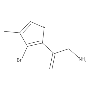 2-(3-Bromo-4-methylthiophen-2-yl)prop-2-en-1-amine结构式