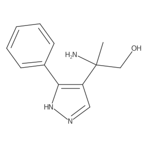 2-amino-2-(3-phenyl-1H-pyrazol-4-yl)propan-1-ol结构式