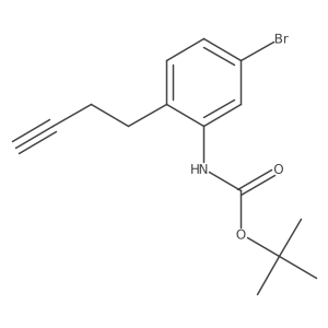 tert-butyl N-[5-bromo-2-(but-3-yn-1-yl)phenyl]carbamate结构式