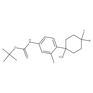 tert-butyl N-[4-(1-amino-4,4-difluorocyclohexyl)-3-fluorophenyl]carbamate结构式