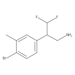 2-(4-Bromo-3-methylphenyl)-3,3-difluoropropan-1-amine Structure