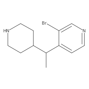 3-Bromo-4-[1-(piperidin-4-yl)ethyl]pyridine Structure