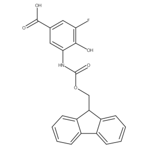 3-({[(9H-fluoren-9-yl)methoxy]carbonyl}amino)-5-fluoro-4-hydroxybenzoic acid Structure