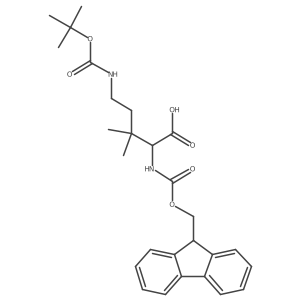 Fmoc-beta,beta-diMe-L-Orn(Boc)-OH Structure