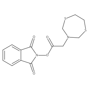 1,3-dioxo-2,3-dihydro-1H-isoindol-2-yl 2-(1,5,3-dithiazepan-3-yl)acetate结构式