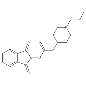 1,3-dioxo-2,3-dihydro-1H-isoindol-2-yl 2-(1-ethoxypiperidin-4-yl)acetate结构式