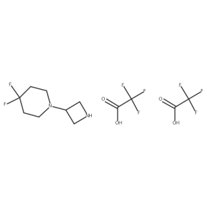 1-(Azetidin-3-yl)-4,4-difluoropiperidine ditrifluoroacetic acid salt Structure