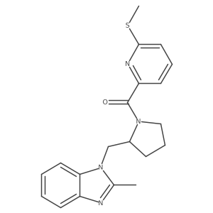 [2-[(2-Methylbenzimidazol-1-yl)methyl]pyrrolidin-1-yl]-(6-methylsulfanylpyridin-2-yl)methanone结构式