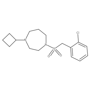 1-((2-Chlorobenzyl)sulfonyl)-4-cyclobutyl-1,4-diazepane结构式