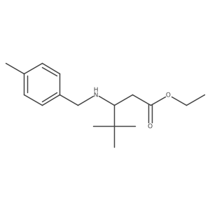 Ethyl 4,4-dimethyl-3-{[(4-methylphenyl)methyl]amino}pentanoate结构式