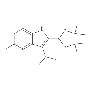 5-Chloro-3-isopropyl-2-(4,4,5,5-tetramethyl-1,3,2-dioxaborolan-2-yl)-1H-pyrrolo[3,2-b]pyridine结构式